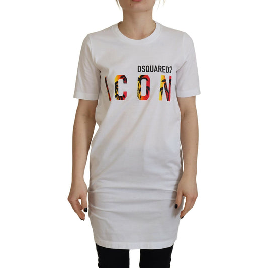 Dsquared² White Cotton Icon Logo Print Crewneck T-shirt TSH83396-38