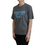 Dsquared² Gray Logo Cotton Crewneck Short Sleeve Tee T-shirt TSH83402-38