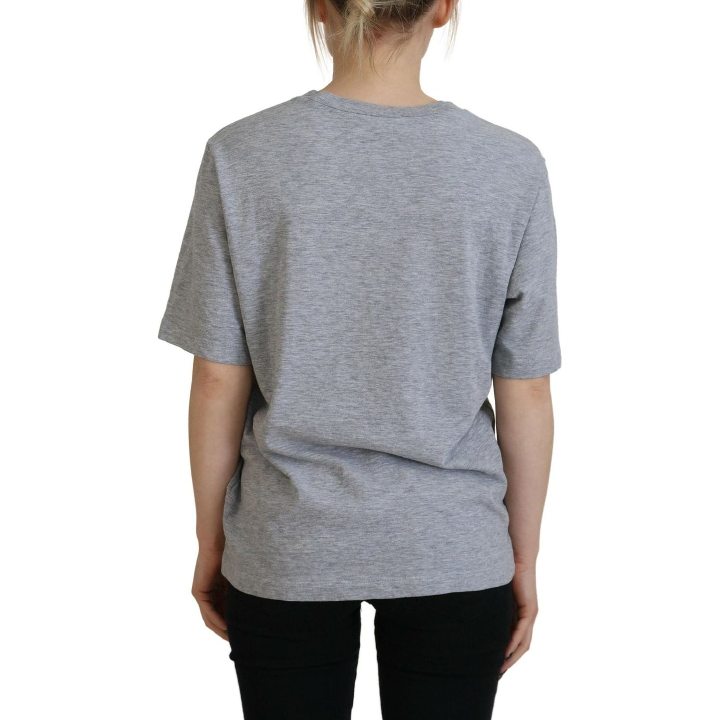 Dsquared² Gray Logo Cotton Crewneck Short Sleeve Tee T-shirt TSH83407-38