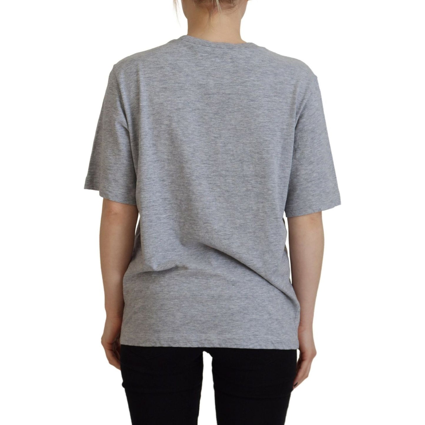 Dsquared² Gray Logo Cotton Crewneck Short Sleeve Tee T-shirt TSH83409-38
