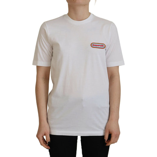 Dsquared² White Logo Patch Crewneck Short Sleeve Tee T-shirt TSH83410-38