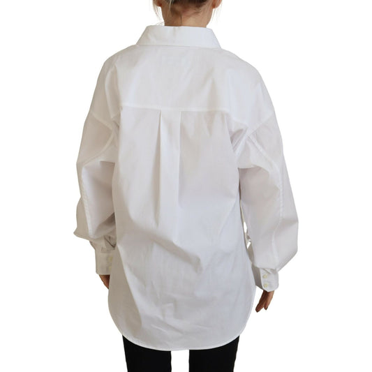 Dsquared² White Cotton Button Down Collared Dress Shirt Top TSH83431-38