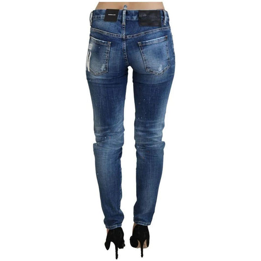 Dsquared² Blue Icon Low Waist Skinny Jennifer Denim Jeans PAN74503-38