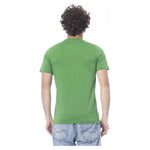 Cavalli Class Green Cotton Men T-Shirt CA-24371-M