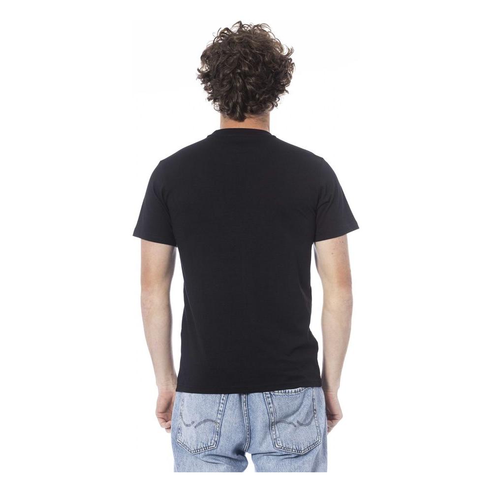 Cavalli Class Black Cotton Men T-Shirt