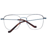 Hackett Blue Men Glasses Frame in stainless steel with full-rim aviator style and plastic demo lenses, size 51-19-145.