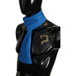 Dolce & Gabbana Royal Blue Scarf Neck Wrap Shawl Silk Scarf Dolce & Gabbana Black