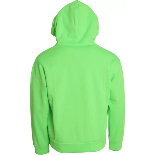 Dolce & Gabbana Neon Green Logo Pullover Hooded Sweatshirt Sweater TSH85067-46