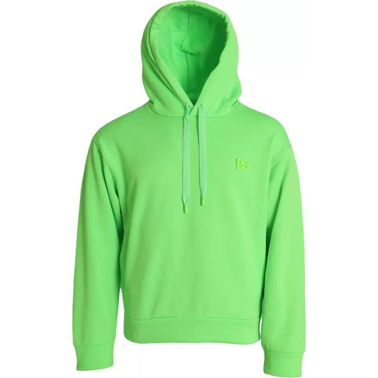 Dolce & Gabbana Neon Green Logo Pullover Hooded Sweatshirt Sweater TSH85067-46