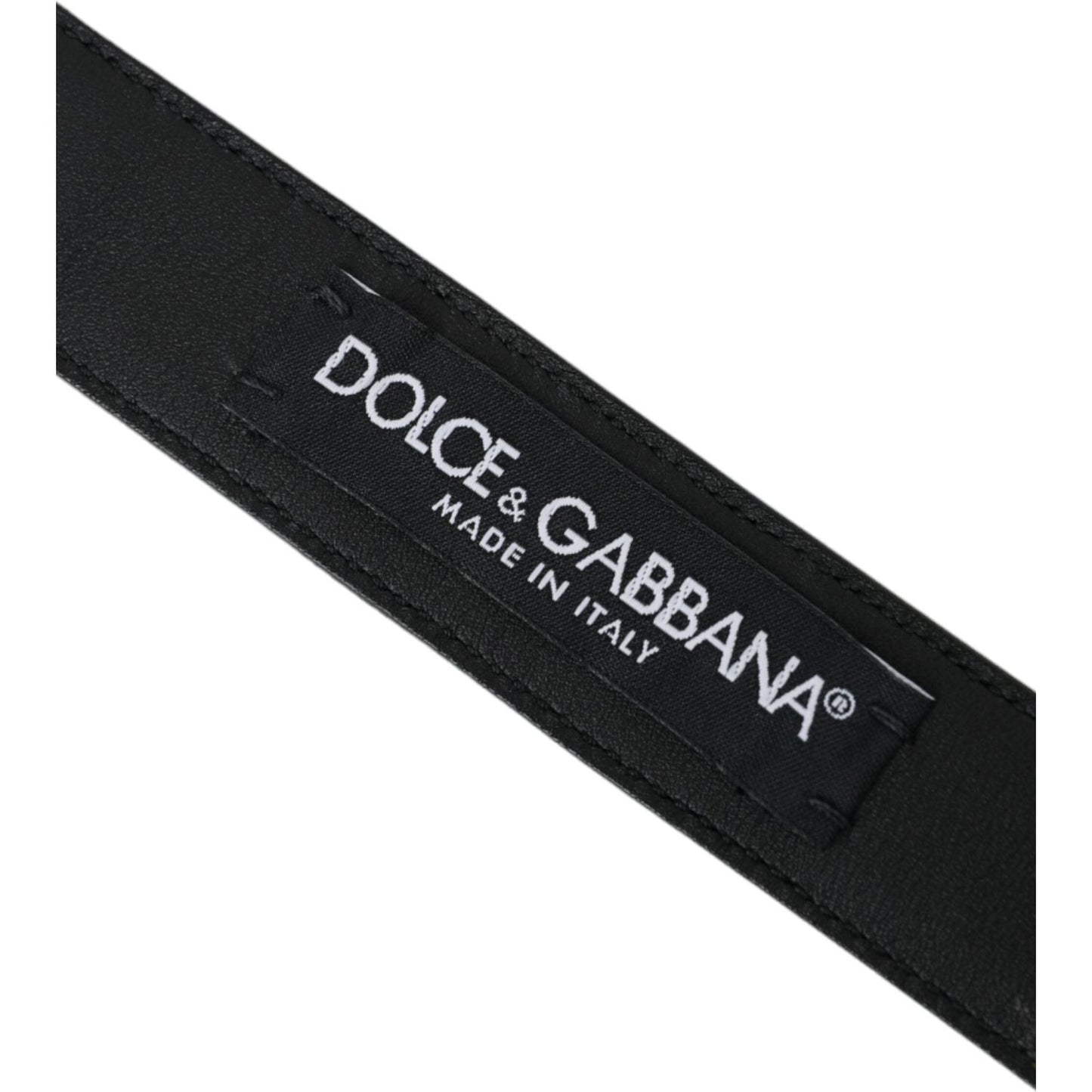 Dolce & Gabbana Dark Brown Perforated Leather Metal Buckle Belt Men