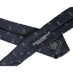 Dolce & Gabbana Blue DG Logo 100% Silk Adjustable Tie KRA3291