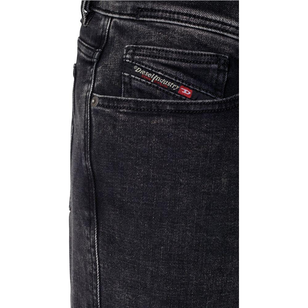 Diesel Black Cotton Men Jean