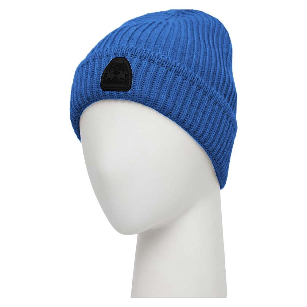 La Martina Blue Acrylic Men Beanie LAMA-13154