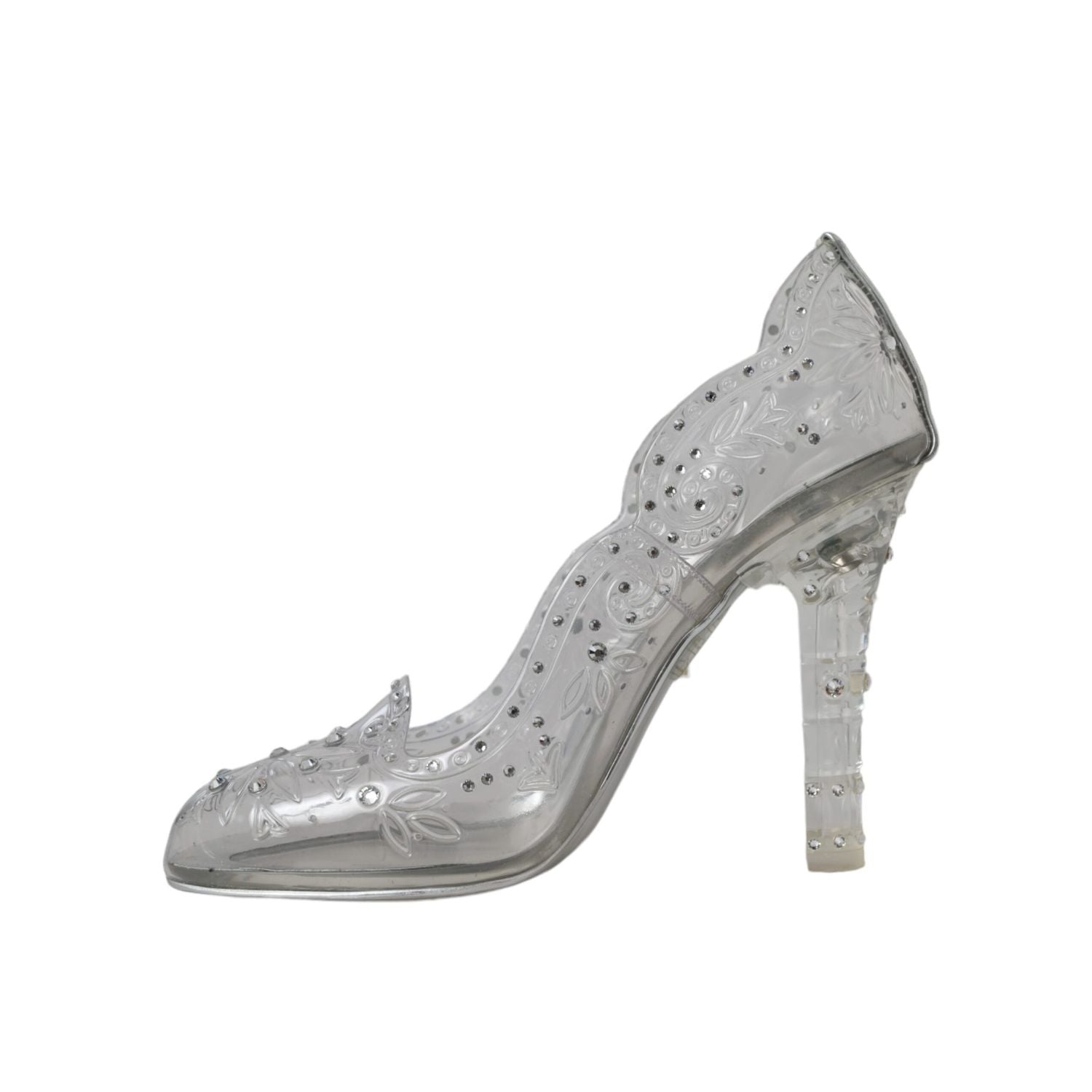 Dolce & Gabbana Clear Floral Crystal Heels CINDERELLA Shoes