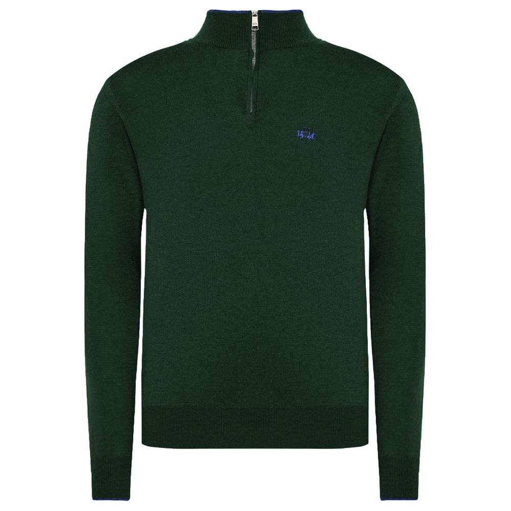 La Martina Green Wool Men Sweater