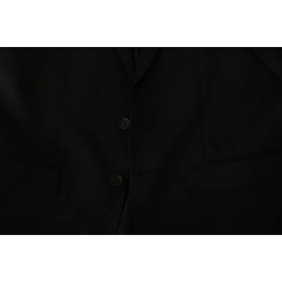 سترة بليزر من الصوف الأسود بقصّة Slim Fit من دولتشي آند غابانا