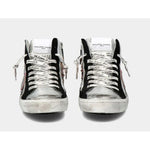 Philippe Model Elegant Gray Leather Sneakers with Sequin Details PH-10952-IT36|XXS