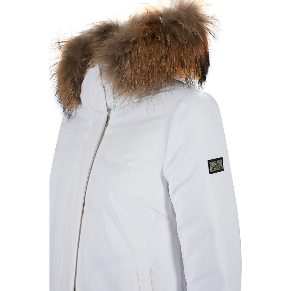 Yes Zee White Nylon Women Jacket YE-10560-M