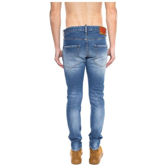 Dsquared² Blue Cotton Men's Distressed Jean DS-4215-IT54 | XXL