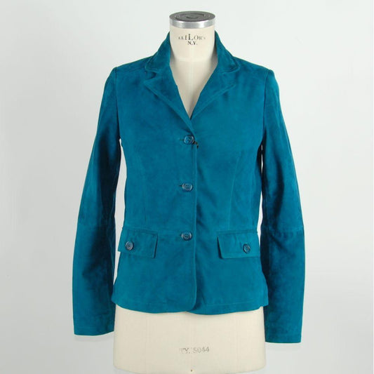 Emilio Romanelli Green Leather Women Jacket EM-942-IT42|M