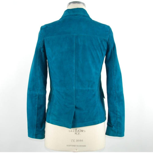 Emilio Romanelli Green Leather Women Jacket EM-942-IT42|M