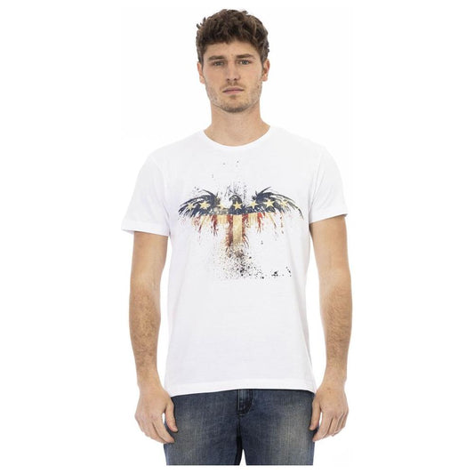 Trussardi Action White Cotton Men T-Shirt TR-22766-3XL