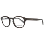 Ermenegildo Zegna Brown Men Glasses Frame full-rim plastic round frames with spring hinge and branded case included.