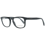 Ermenegildo Zegna Black Men Glasses Frame, full-rim plastic rectangle design with branded case and demo lenses.