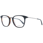 Police Black Men Glasses Frame, full-rim style with metal & plastic, demo lenses included.