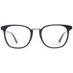Police Black Men Glasses Frame with full-rim metal and plastic, round shape, size 51-20-145, includes branded case, black color.