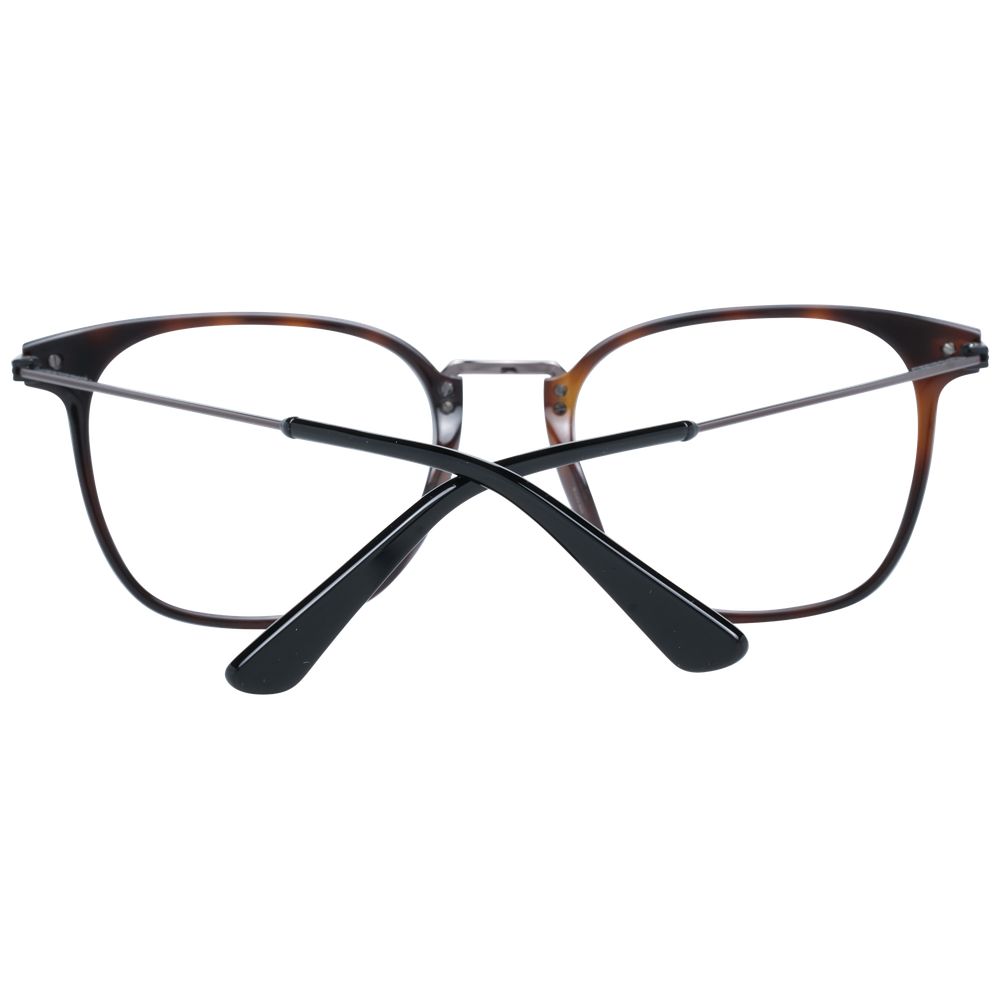 Police Black Men Glasses Frame, black full-rim metal and plastic eyeglasses with demo lenses, round style, size 51-20-145.