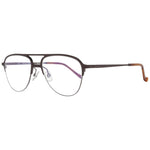 Hackett Brown Men Glasses Frame with blue-filter, metal and plastic half-rim design, brown color, size 53-17-145.