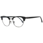 Lozza Black Women Glasses Frame round style full-rim plastic 50-18-140 size with demo lenses and branded case
