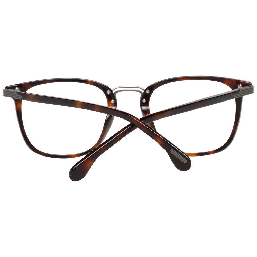 Lozza Brown Unisex Glasses Frame, full-rim style with plastic material and brown color, size 50-23-140, includes branded case