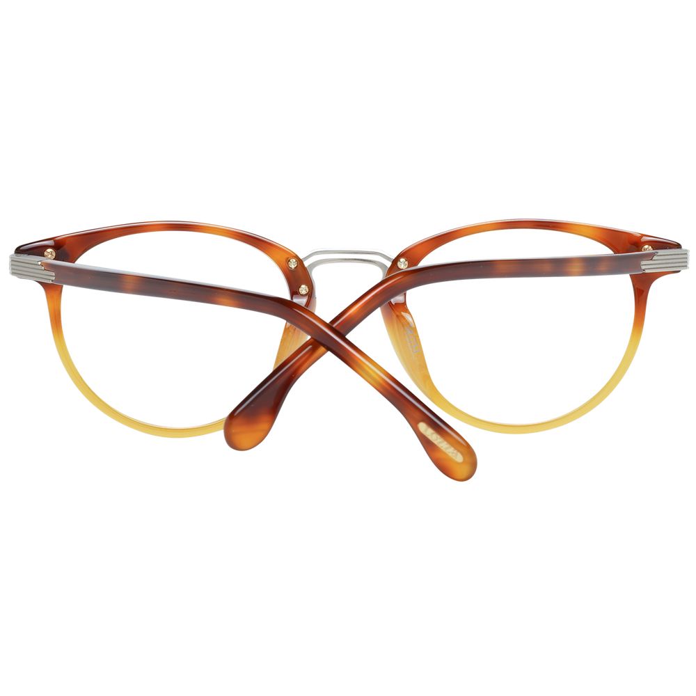 Lozza Brown Unisex Glasses Frame with full-rim design, metal and plastic construction, and spring hinges for comfort.