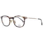 Lozza Brown Men Glasses Frame full-rim rectangle with plastic material and demo lenses, temples length 145mm, frame width 135mm.