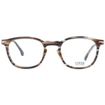 Lozza Brown Men Glasses Frame, full-rim rectangle style with plastic demo lenses.