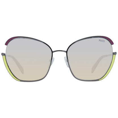 Emilio Pucci Gray Metal Sunglasses