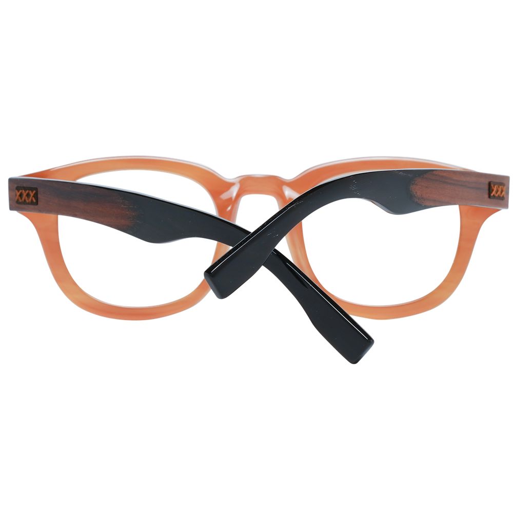 Ermenegildo Zegna Brown Plastic Glasses (Frames)