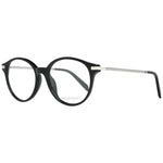 Emilio Pucci Black Women Glasses Frame with full-rim style, metal and plastic material, demo lenses, and branded case included.