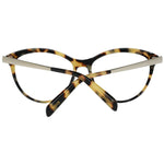 Emilio Pucci Brown Women Glasses Frame full-rim style in metal and plastic with branded temples, main color brown, lenses width 53mm.