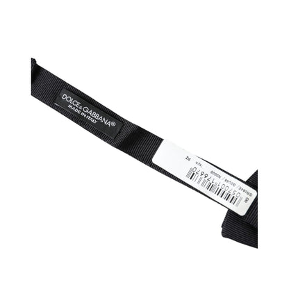 Dolce & Gabbana Black Silk Adjustable Neck Men Bow Tie