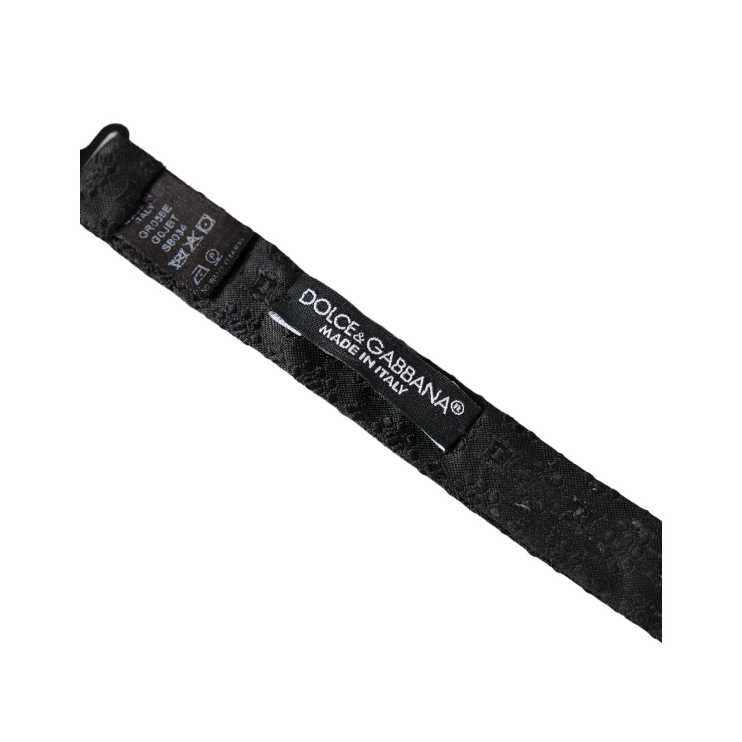 Dolce & Gabbana Black Silk Fantasy Adjustable Neck Men Bow Tie