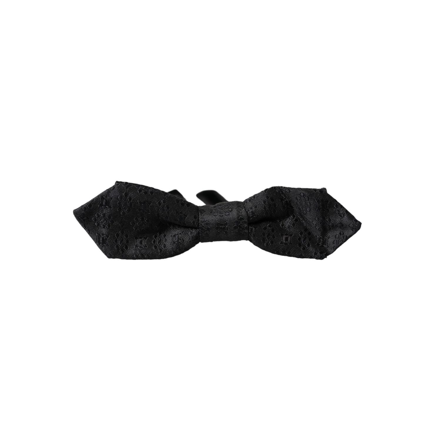 Dolce & Gabbana Black Silk Fantasy Adjustable Neck Men Bow Tie