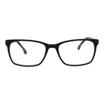 Lozza Black Men Glasses Frame, full-rim black acetate and plastic rectangular design.