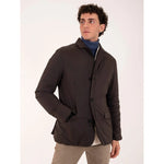 People Of Shibuya Brown Polyester Men Jacket