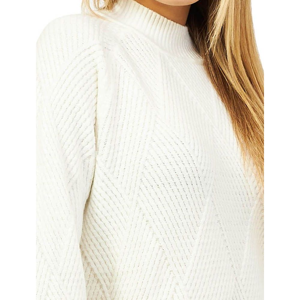 Yes Zee White Acrylic Women Sweater