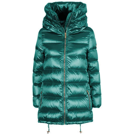 Yes Zee Green Nylon Women Jacket YE-13692-S