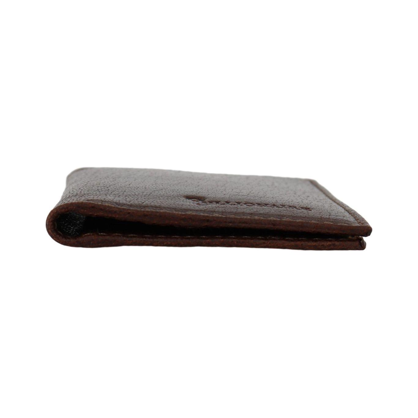 Billionaire Italian Couture Brown Leather Bifold Wallet
