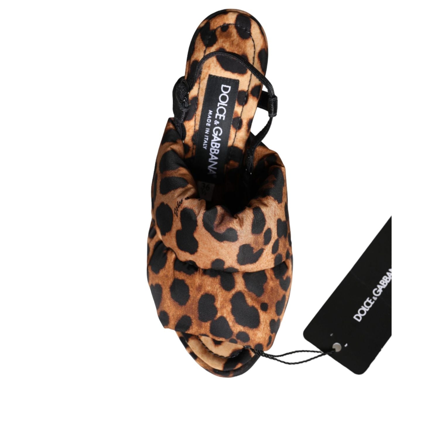 Dolce & Gabbana Brown Leopard Keira Slingback Sandals Shoes
